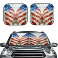 thumbnail image 2 of Sikiie Patriotic Butterfly Floral Print Foldable Car Windshield Sun Visor, Car Window Sunshade Suitable for Sedan, SUV and Truck Car Accessories-Small, 2 of 6