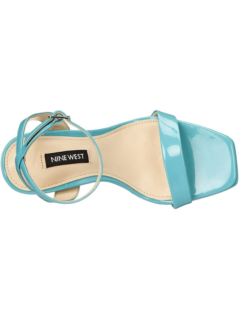Nine West Women's 8.5 M, Zadie Padded Ankle Strap, Turquoise