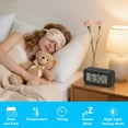 thumbnail image 4 of VOLIVO Digital Alarm Clock with Large Display Showing Month, Date and Temperature, ℃/℉ Switch, Snooze, Battery Operated, Long Battery Life for bedrooms, bedside tables, desks, and office., 4 of 6