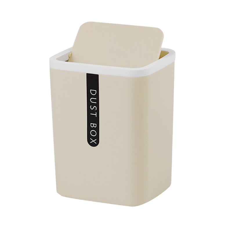 TINYSOME Tabletop Plastic Small Waste Bin with Lid Countertop Garbage