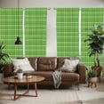 thumbnail image 2 of Ambesonne Green Window Curtains, Traditional Irish Clovers, Each 28" W x 84" L, Lime Green Dark Green, 2 of 5