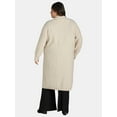 thumbnail image 3 of Time and Tru Women's and Women’s Plus Duster Cardigan Sweater, Midweight, Sizes XS-4X, 3 of 4