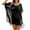 Black, variant on Swimsuit Cover Up Solid Color Loose See-through Tassel Bikini Dress for Holiday