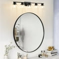 thumbnail image 3 of Bathroom Vanity Light Fixtures 5-Lights Black Bathroom Light Over Mirror with Clear Glass Shade Vanity Lights for Bathroom, 3 of 6