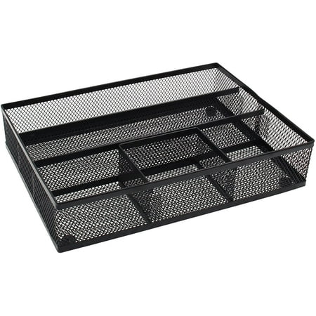 Mesh Collection Desk Drawer Organizer Accessories Tray Black Walmart