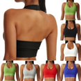 thumbnail image 1 of Sujetador deportivo con cuello halter Sin espalda Fitness Bustier Sujetador push up acolchado para mujer, 1 of 5
