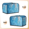 thumbnail image 3 of Xecao Hanging Orchids Floral Blue Print 2 Slice Toaster Cover with Pockets, Small Appliance Cover, Dust and Fingerprint Protection, Machine Washable, 3 of 7