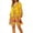Yellow, variant on Summer Chiffon Dresses for Women Plus Size V Neck Pleasant Long Sleeve Floral Dress Holiday Wedding Guest Beach Party Swing Sundress S-3XL
