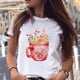 thumbnail image 1 of Camiseta de Año Nuevo con estampado de gato y Animal para mujer, ropa con estampado de Feliz Navidad, playera estampada para mujer, 1 of 5