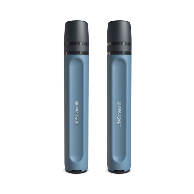 Filtro de agua Straw LifeStraw Peak Series, paquete de 2, azul