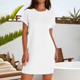 thumbnail image 4 of Tshirt Dress Women Summer Short Sleeve Crewneck Casual Beach Vacation Mini Dresses T Shirt Dresses for Women, 4 of 6
