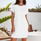 thumbnail image 2 of Vestido mini de manga corta para mujer 2025 Summer: vestido ligero y transpirable para vacaciones en la playa, diseño con pliegues en la cintura, tallas S-XXXL, 2 of 5