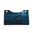 thumbnail image 4 of Lsque Lonely Night Wolf Printed Long Tissue Box Cover Holder, Facial Paper Organizer Dispenser,Triangle with Bottom Belt, PVC Leather Decorative Organizer, 4 of 9