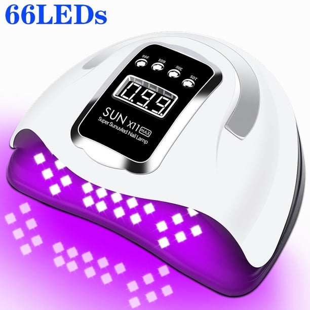 Lámpara LED UV para secado de esmalte de uñas, máquina de manicura con Sensor inteligente, equipo de Salón de Arte de uñas, 66LED