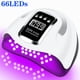 thumbnail image 1 of Lámpara LED UV para secado de esmalte de uñas, máquina de manicura con Sensor inteligente, equipo de Salón de Arte de uñas, 66LED, 1 of 4