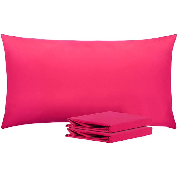 NTBAY Juego de 2 fundas de almohada estándar, 100% microfibra cepillada de 1800 hilos, súper suaves y acogedoras, resistentes a las arrugas, a la decoloración y a las manchas con cierre de sobre, fund