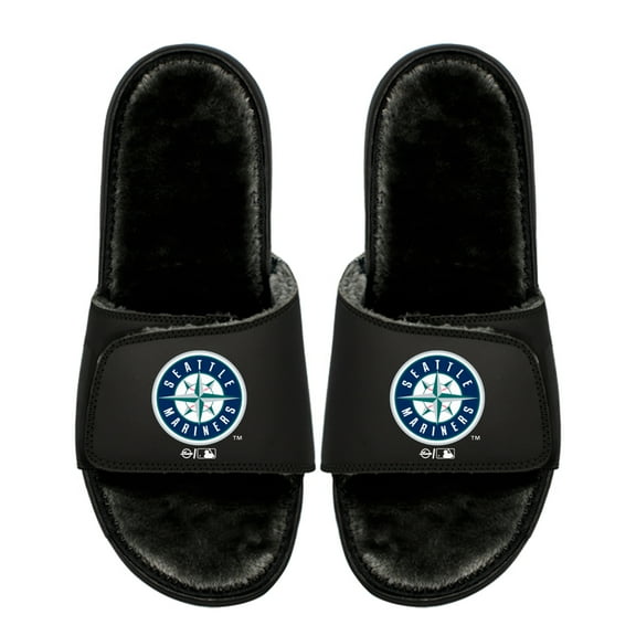 Youth ISlide Seattle Mariners Logo Fur Slide Sandals