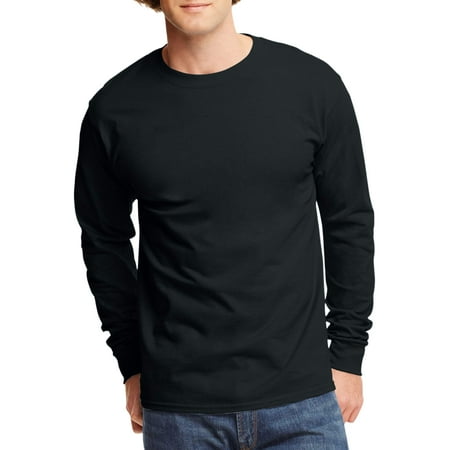 Hanes Men's and Big Men's Tagless Long Sleeve Tee, Up To Size 3XL