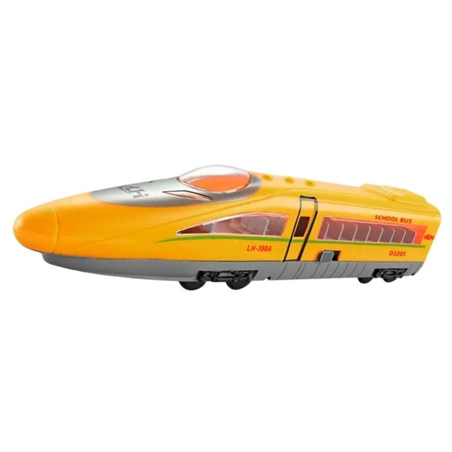 QualitChoice High Speed Train Pull Back Toy Train Boy Toy Gently Push For Inertia Sliding Entertainment Experience Yellow 28x4.5x5.5cm