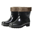 thumbnail image 4 of NOKIO Short Shaft Waterproof Shoes For Men, Men'S Cozy Short Rain Boots With Removable Insulation Man Short Cotton Rainboots Waterproof Rubber Boots For Garden Man Rain Footwear Rain Shoes, 4 of 5