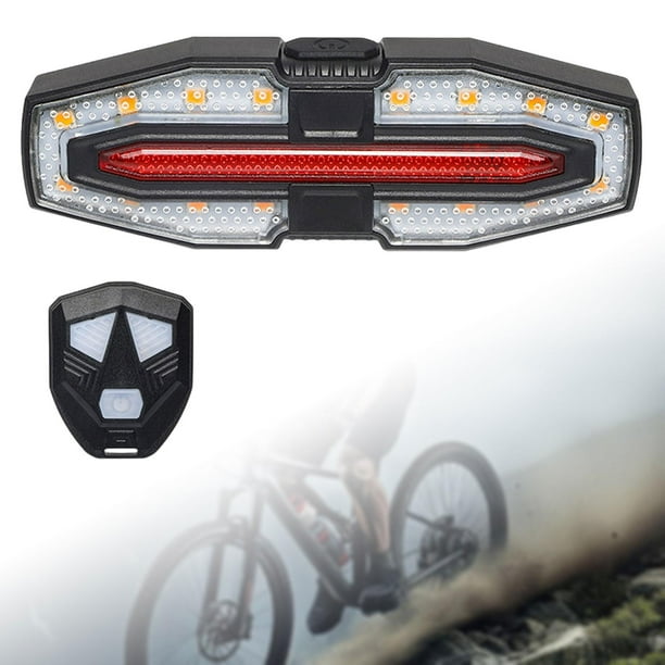 Luz trasera de bicicleta LED Luz trasera portátil para bicicleta para montar en montaña Hombres Ciclismo Negro
