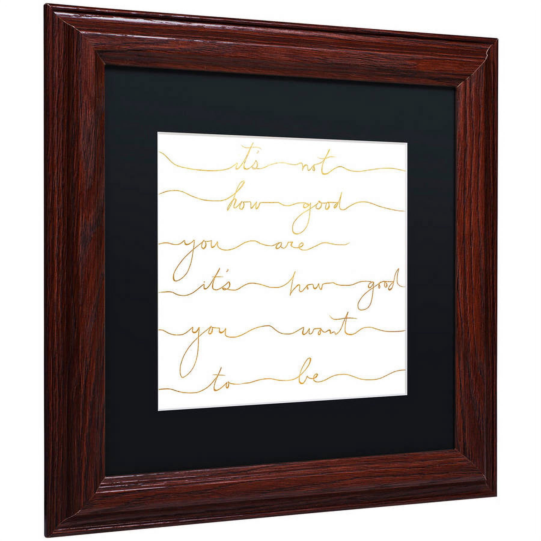 Trademark Fine Art "How Good Gold" Canvas Art by Lisa Powell Braun, Black Matte, Wood Frame