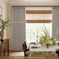 thumbnail image 2 of TURCURNO 40 Inch Wide 102 Inch Long Linen Curtains, Pinch Pleated Light Filtering Oatmeal Drapes, Neutral Flax Linen Curtains for Dining Room, 2 Panels, 2 of 7