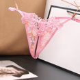 thumbnail image 2 of Women's Underwear Sexy And Tempting Hollowed Out Embroidery Low Waisted Open Crotch Thong Beautiful Side Opening T Pants, 2 of 2