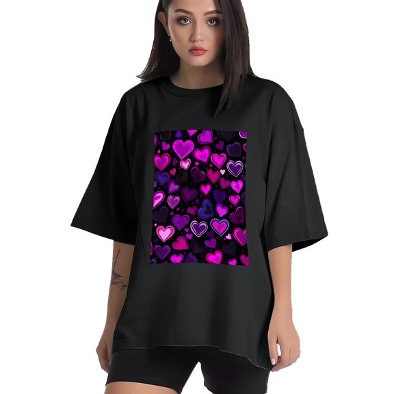 Plus Size Shirt for Women Black Tops for Women Short Sleeves Shirt for Women Love T Shirt Crewneck Shirt for Women XS