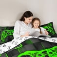 thumbnail image 5 of Castle Fairy Gamer Full Size Comforter Sets,Futuristic Cubes Bedding Sets, 5 of 8