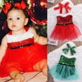 thumbnail image 1 of Nouvelle Robe Tutu en Tulle Père Noël pour Nouveau-Né Fille, 1 of 5