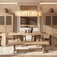thumbnail image 2 of Hawthorne 72" Reclaimed Elm Trestle Dining Bench Heritage Light Natural Brown, 2 of 11