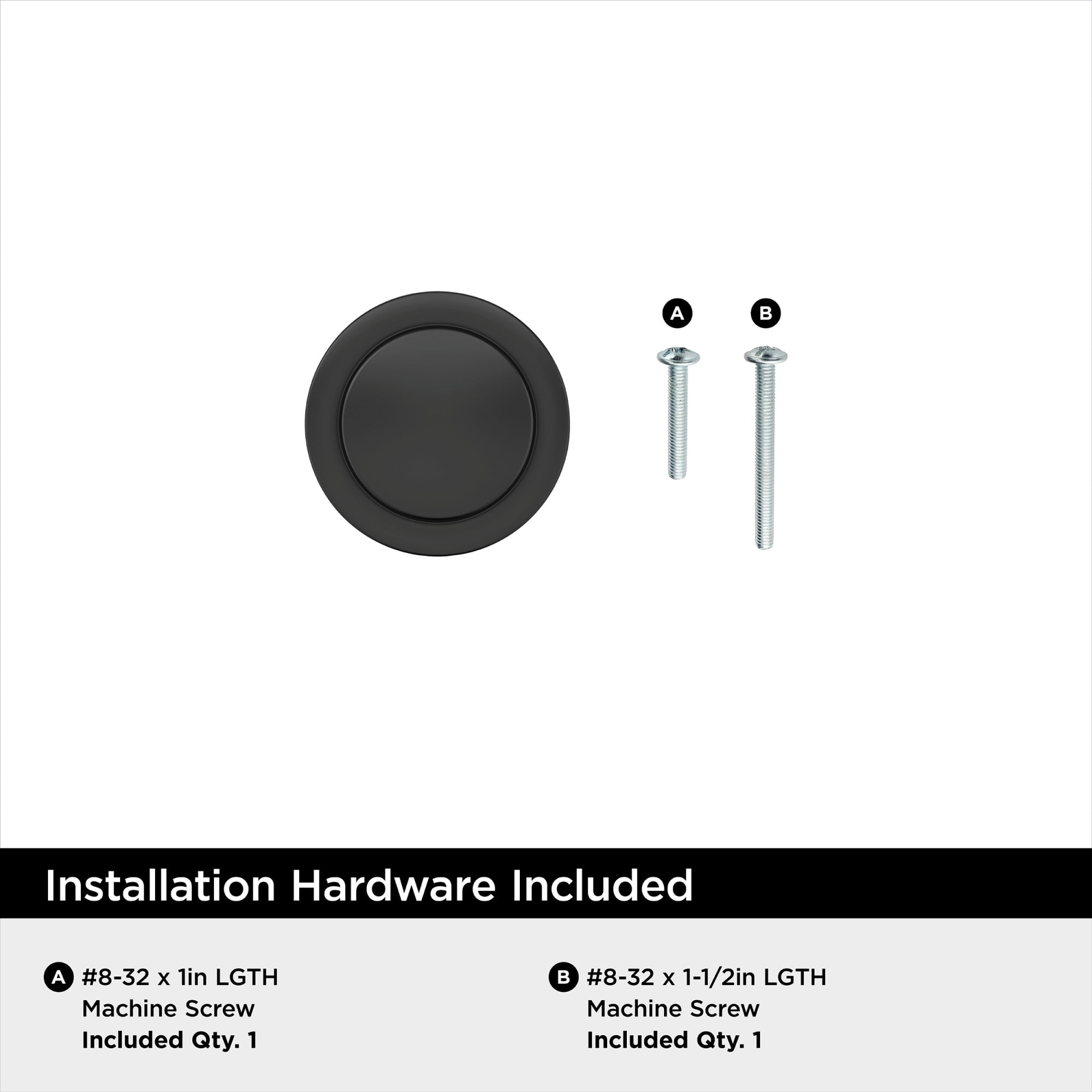 Amerock Everyday Basics Loop Round Cabinet Knob 1-3/16 in. D 1 in. Matte 1 pk