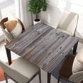 thumbnail image 2 of Wood Grain Square Table Cloth Fitted Tablecloth with Elastic Edge Grey Wooden Tablecloths Waterproof Cloths for Home Dining Garden Party Farmhouse Decor, Fit for 36"x36" Tables, Style-4, 2 of 4