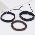 thumbnail image 3 of Pulseras para mujer, regalos para mujeres y hombres, pulsera de cuero tejida vintage, juego de pulseras de cuero de aleación, joyería de pulsera, 3 of 3