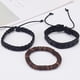 thumbnail image 3 of Pulseras para mujer, regalos para mujeres y hombres, pulsera de cuero tejida vintage, juego de pulseras de cuero de aleación, joyería de pulsera, 3 of 3