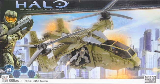 Mega Bloks Halo UNSC Falcon with Landing Pad Set #96940 Slight Distressed Box