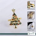 thumbnail image 4 of Servette Home Gold Christmas Tree Napkin Rings Set of 4 Metal, 4 of 6
