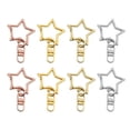 thumbnail image 1 of 40 Uds. Llavero de Metal con diseño de estrella, Clip de resorte a presión, hebilla colgante de pentagrama, accesorios para llaveros DIY, 1 of 7