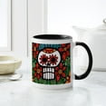 thumbnail image 6 of CafePress - Day Of The Dead Flower Skull Mugs - 11 oz Ceramic Mug - Novelty Coffee Tea Cup, 6 of 6