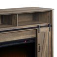 thumbnail image 4 of Newboti Furniture Rustic Oak 2-Door Fireplace with 2 Shelves 02763, 4 of 6