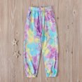 thumbnail image 2 of Odeerbi 4-12 Years Kids Girls Tie-Dye Pants Summer Casual Breathable Elastic Waist Trousers, 2 of 7