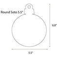 thumbnail image 2 of 26 Units Acrylic Christmas Ornaments Blanks Round SOTO 1/8" Thick - Clear or Solid Color - (Size 5.5") Made in USA, 2 of 5