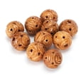 thumbnail image 4 of 10 cuentas de madera de melocotón talladas para pulsera DIY, collar, manualidades, colgantes, accesorios Z52 1,8 cm, 4 of 14