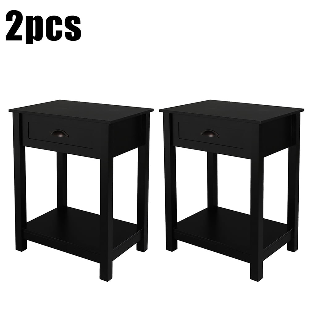 Retro Color HOMFA Bamboo Night Stand with Drawer and Shelf Storage Multipurpose End Side Table Home Furniture Retro Color HOMFA Bamboo Night Stand with Drawer and Shelf Storage Multipurpose End Side Table Home Furniture