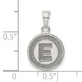 thumbnail image 2 of Collier Pendentif Cercle Monogramme Initiale Lettre E en Argent Sterling 925, 2 of 6