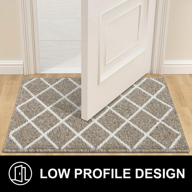 20x32 in Door Mat Indoor Low-Profile Inside Entry Doormat for Entryway Grey  Home