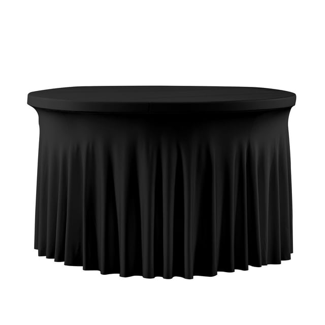 Tablecloth Round 60in Waterproof Spill-Proof Wipeable Table Cloth, Wrinkle Free Circle Dining Table Cover For Birthday Party Outdoor Kitchen