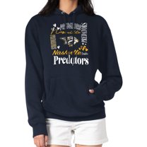 Women's G-III 4Her by Carl Banks Navy Nashville Predators Collage Team Graphic Tri-Blend Fleece Pullover Hoodie