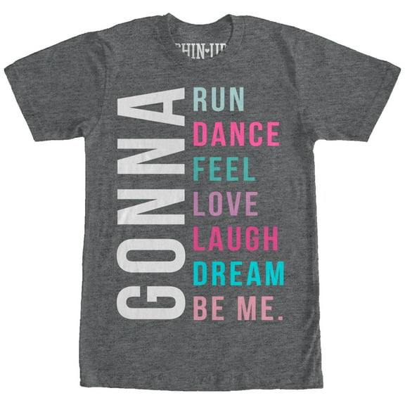 Women's CHIN UP Gonna Be Me Boyfriend Graphic Tee Charcoal Heather X Large